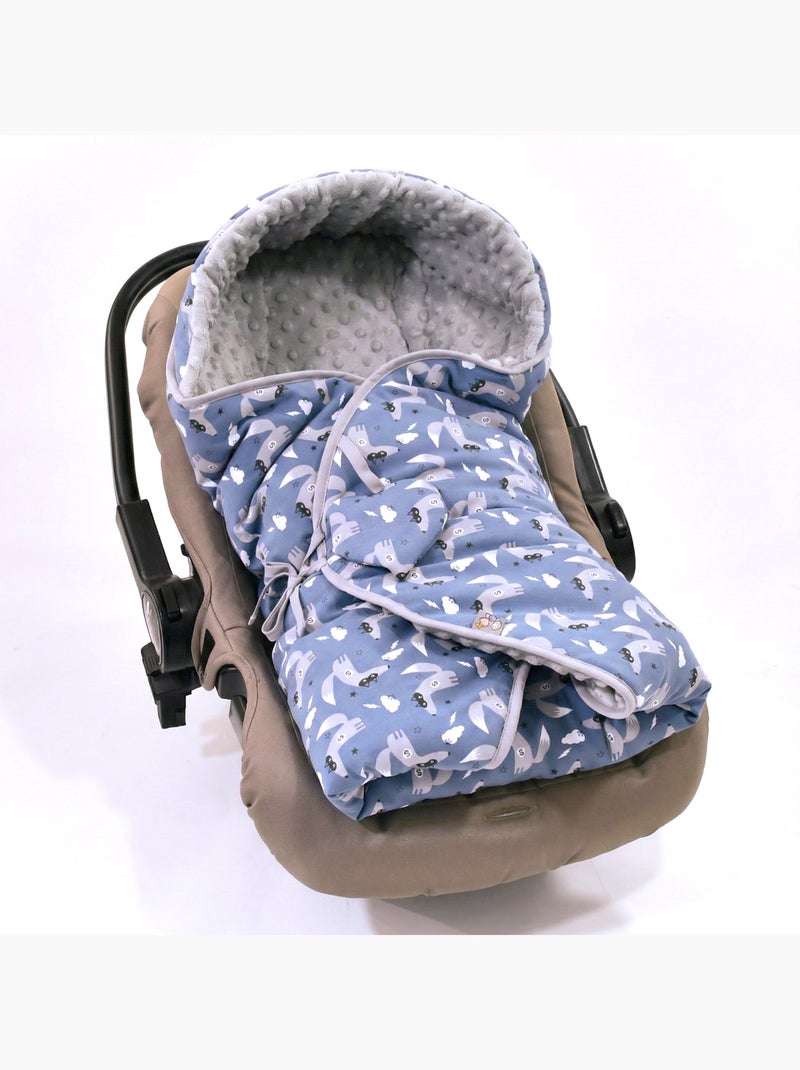 SEVIRA KIDS|Couverture enveloppante nid d'ange bébé réversible Bleu - Kiabi