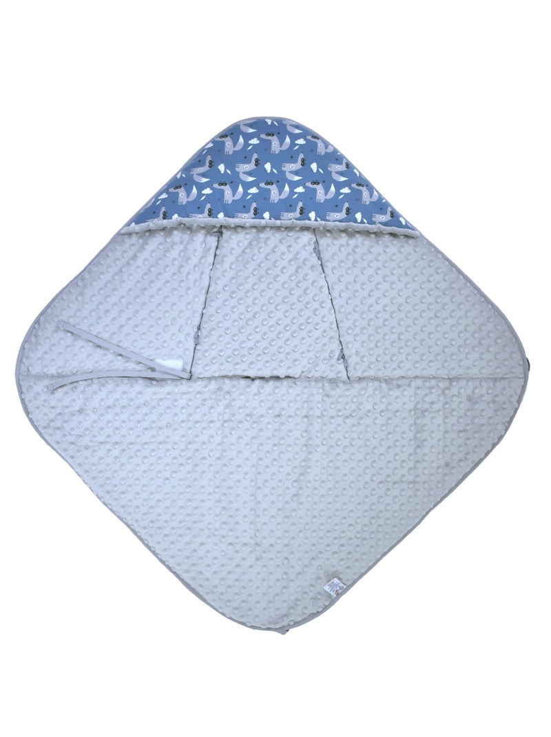 SEVIRA KIDS|Couverture enveloppante nid d'ange bébé réversible Bleu - Kiabi