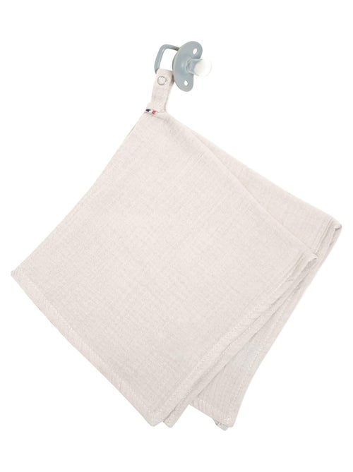 SEVIRA KIDS|Doudou lange attache tétine en gaze de coton Jeanne - Kiabi