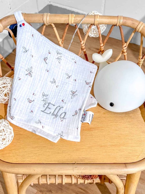 SEVIRA KIDS|Doudou lange attache tétine en gaze de coton Melody - Kiabi