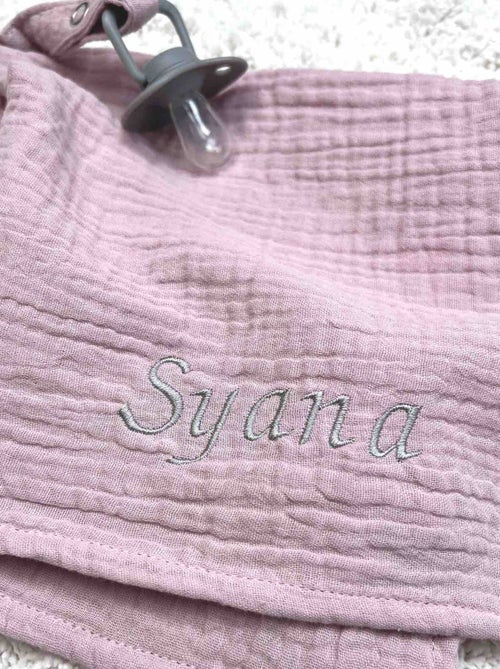 SEVIRA KIDS|Doudou lange attache tétine en gaze de coton Melody - Kiabi