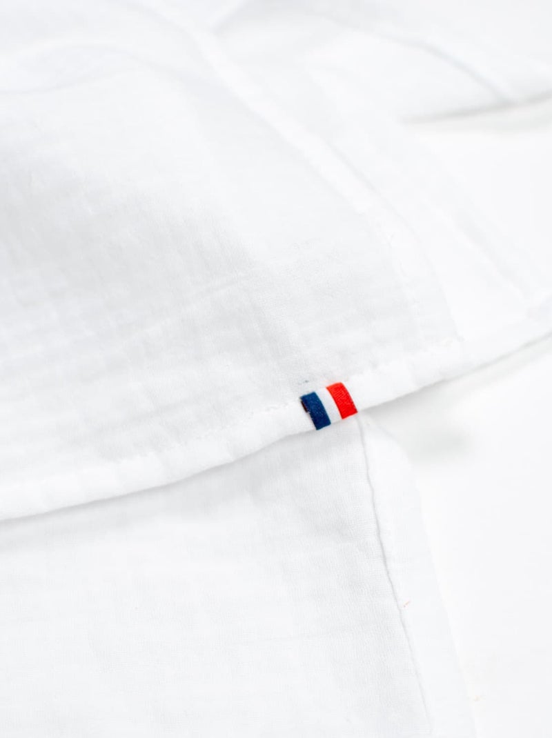 SEVIRA KIDS|Doudou Lapin  en gaze de coton Jeanne Blanc - Kiabi