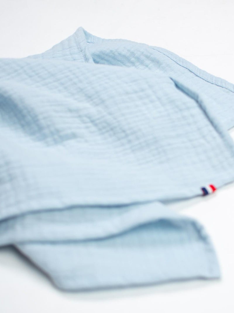 SEVIRA KIDS|Doudou Lapin  en gaze de coton Jeanne Bleu - Kiabi