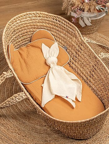 SEVIRA KIDS|Drap housse couffin ovale en gaze de coton Jeanne