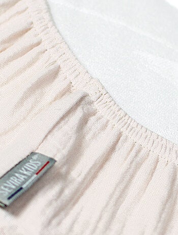 SEVIRA KIDS|Drap housse uni en gaze de coton