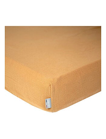 SEVIRA KIDS|Drap housse uni en gaze de coton