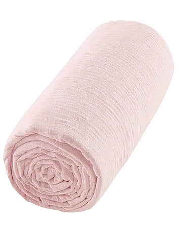 SEVIRA KIDS|Drap housse uni en gaze de coton