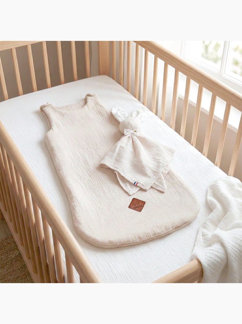 SEVIRA KIDS|Gigoteuse sans manches en gaze de coton Jeanne Beige - Kiabi