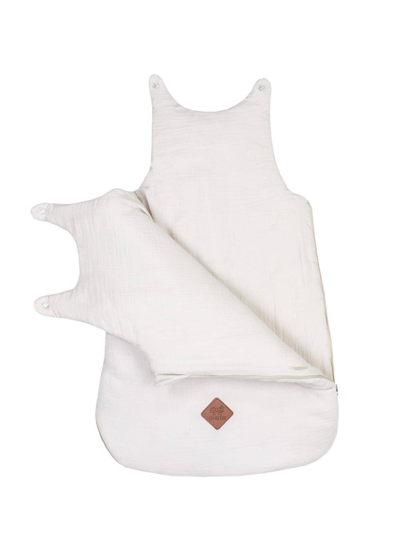 SEVIRA KIDS|Gigoteuse sans manches en gaze de coton Jeanne Beige - Kiabi