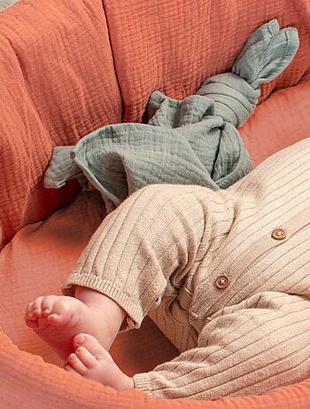 SEVIRA KIDS|Lot de 3 Draps housses couffin en gaze de coton Melody