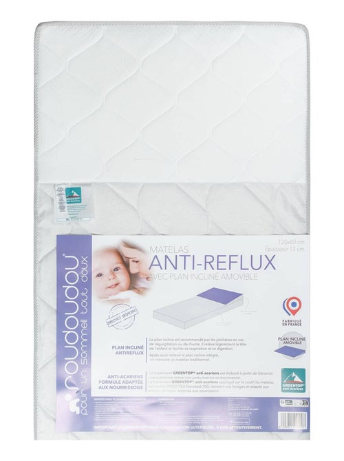 SEVIRA KIDS|Matelas bébé Anti-Reflux avec Plan Incliné amovible - Made in France - Kiabi