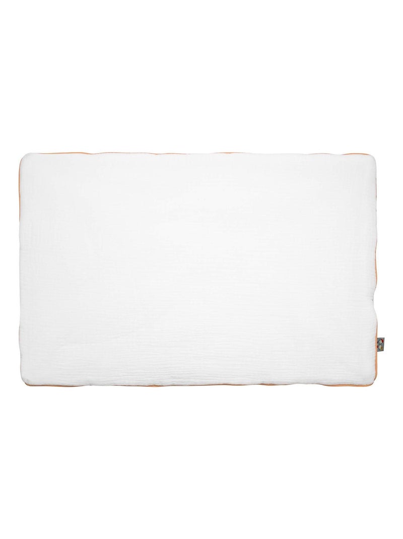 SEVIRA KIDS|Oreiller plat réversible en gaze de coton Melody Blanc - Kiabi