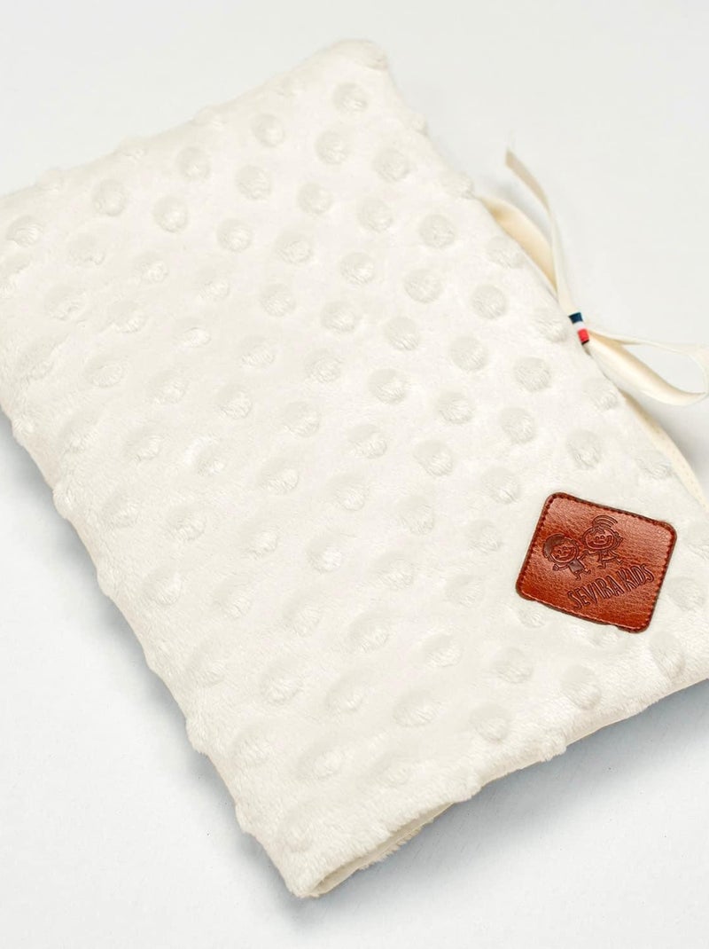 SEVIRA KIDS|Protège carnet de santé en Minky Ecru - Kiabi