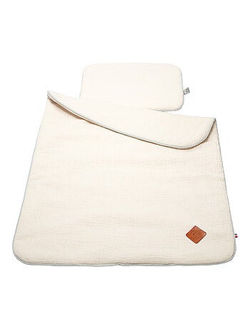 SEVIRA KIDS|Set berceau couverture et coussin en gaze de coton Jeanne