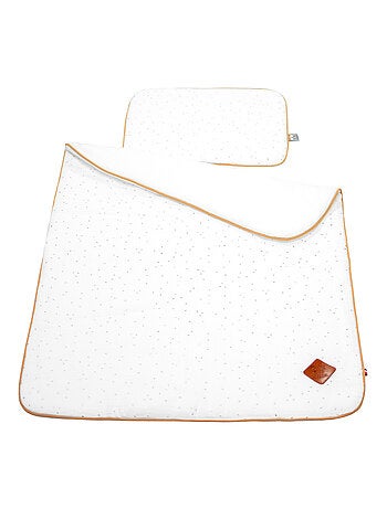 SEVIRA KIDS|Set berceau couverture et coussin en gaze de coton Jeanne