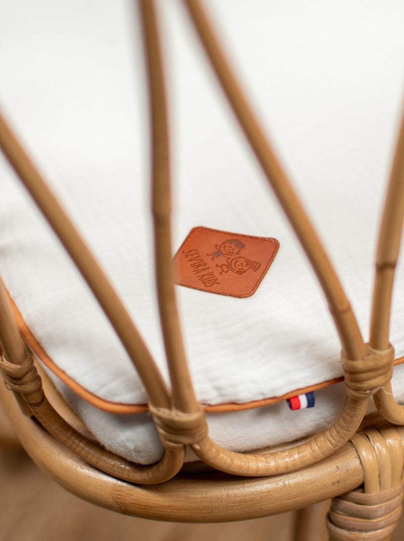 SEVIRA KIDS|Set berceau couverture et coussin en gaze de coton Jeanne Blanc - Kiabi