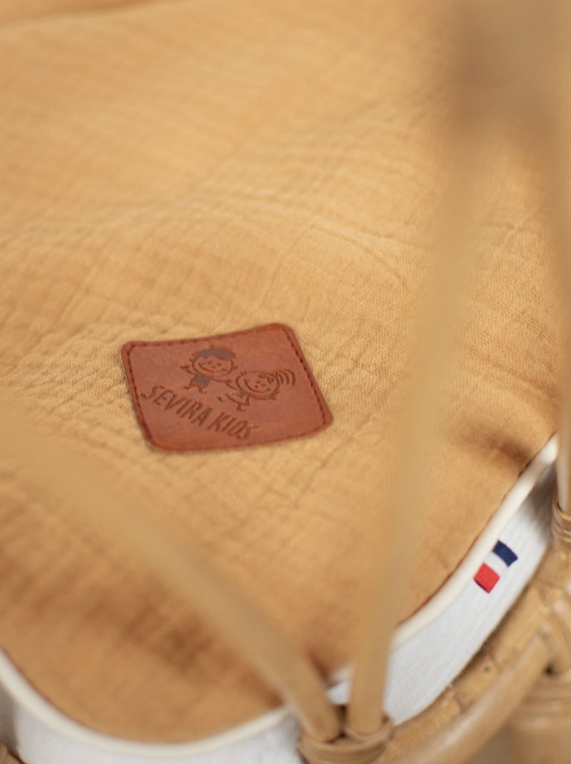 SEVIRA KIDS|Set berceau couverture et coussin en gaze de coton Jeanne Marron clair - Kiabi