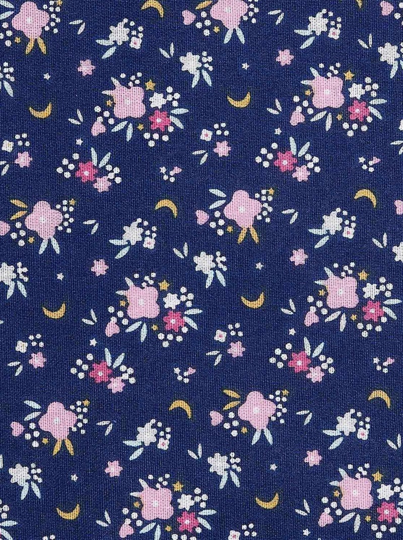 SEVIRA KIDS|Taies de coussin pour tour de lit modulable FAIRY FLORE Bleu marine - Kiabi