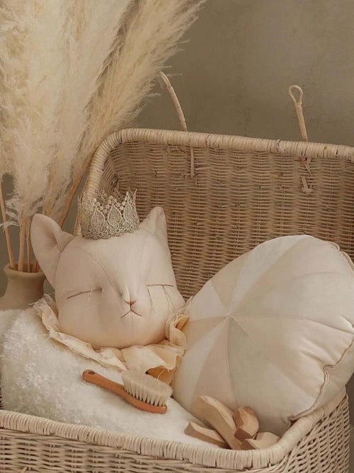 SEVIRA KIDS|Trophée mural Chat en lin – décoration chambre bébé enfant - Kiabi