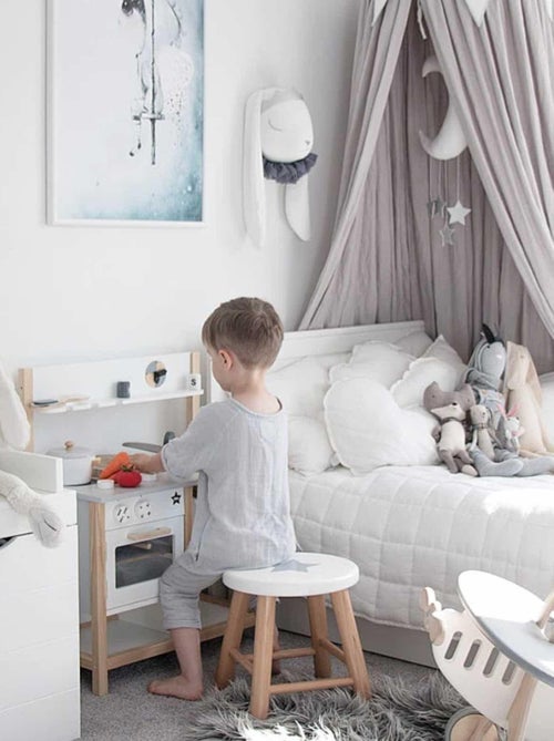 SEVIRA KIDS|Trophée mural lapin prince en velours – décoration chambre bébé enfant - Kiabi