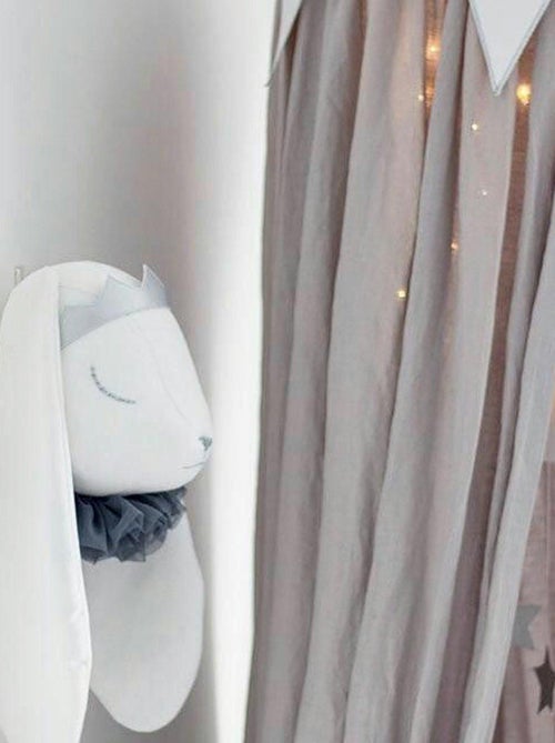 SEVIRA KIDS|Trophée mural lapin prince en velours – décoration chambre bébé enfant - Kiabi