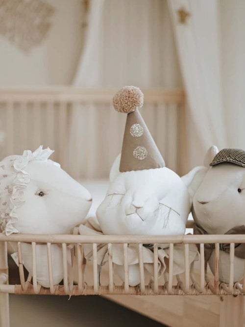 SEVIRA KIDS|Trophée mural Souris Edouard en lin – décoration chambre bébé enfant - Kiabi