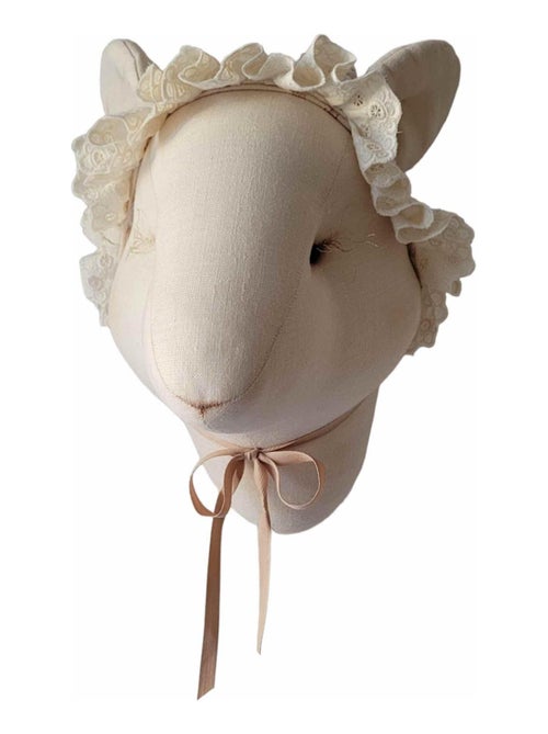 SEVIRA KIDS|Trophée mural Souris Edvina en lin – décoration chambre bébé enfant - Kiabi