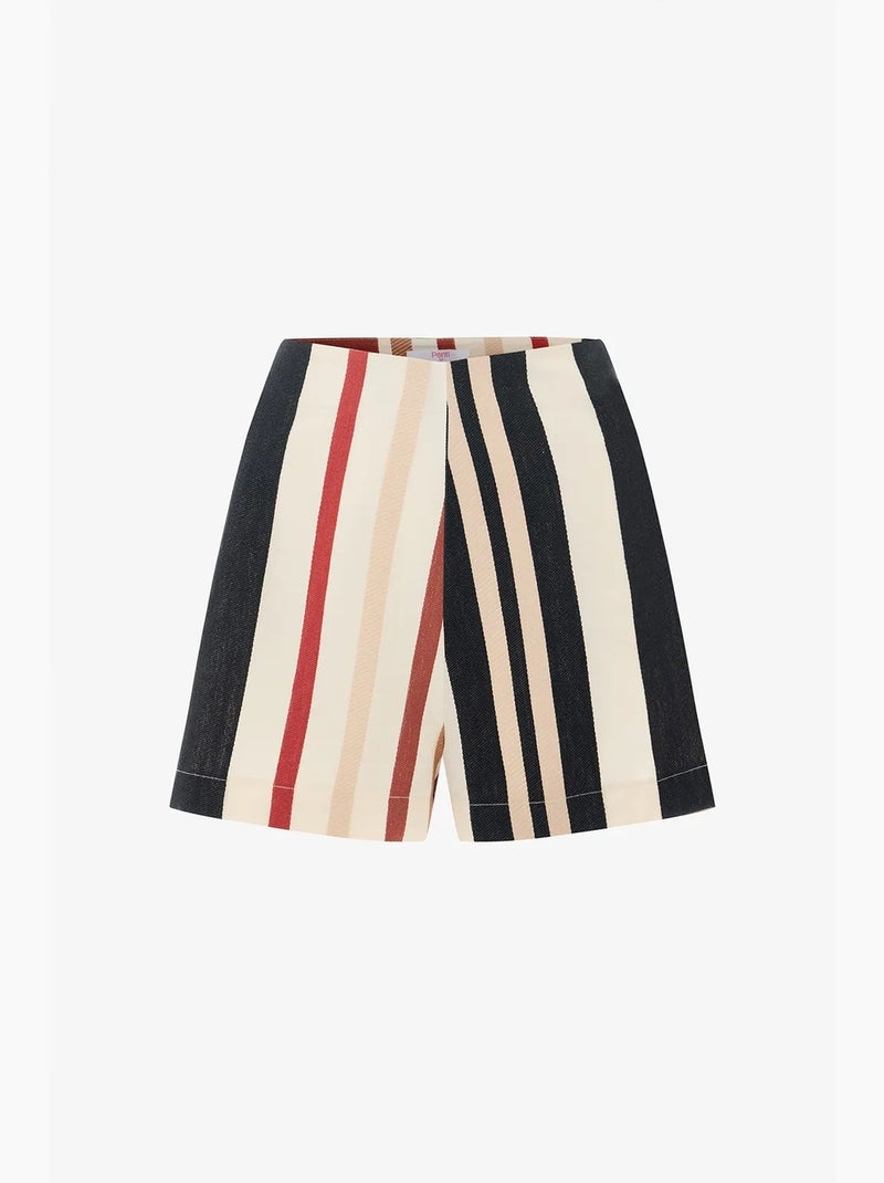Shay short mini à rayures et motif ethnique penti Multicolore - Kiabi