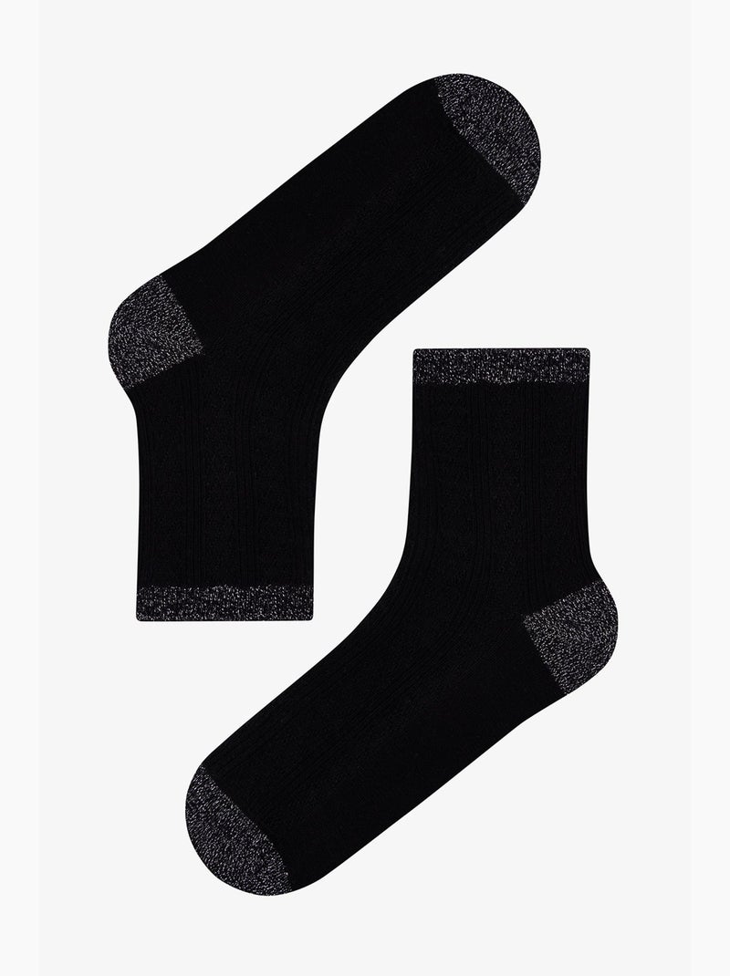 Shimmer jacquard lurex paire de chaussettes penti Gris clair - Kiabi