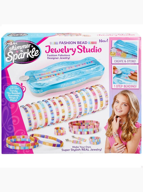 Shimmer 'n sparkle kit bracelets, boucles d'oreilles et bagues en perles tila - Kiabi Shimmer 'n sparkle kit bracelets, boucles d'oreilles et bagues en perles tila - Kiabi