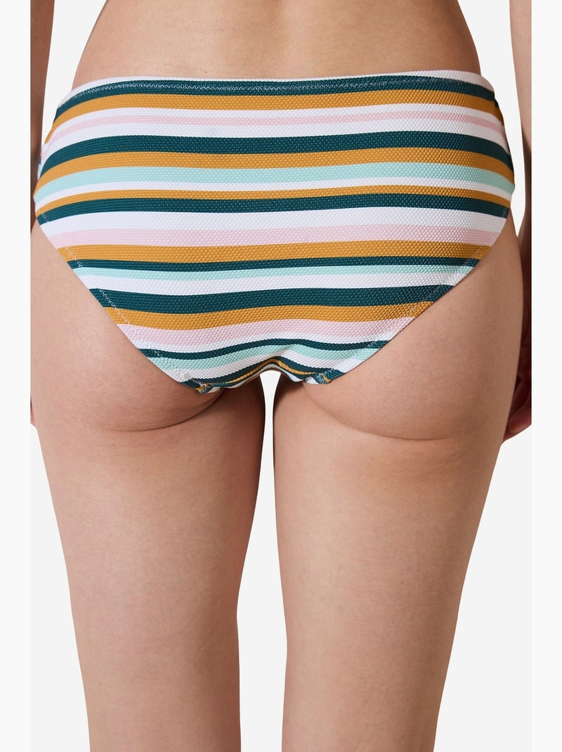 Shona hipster bas de bikini texturé à rayures penti Blanc - Kiabi
