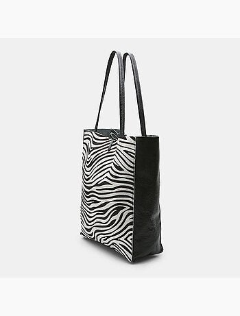 Shopper BATA avec insert en cuir de poulain