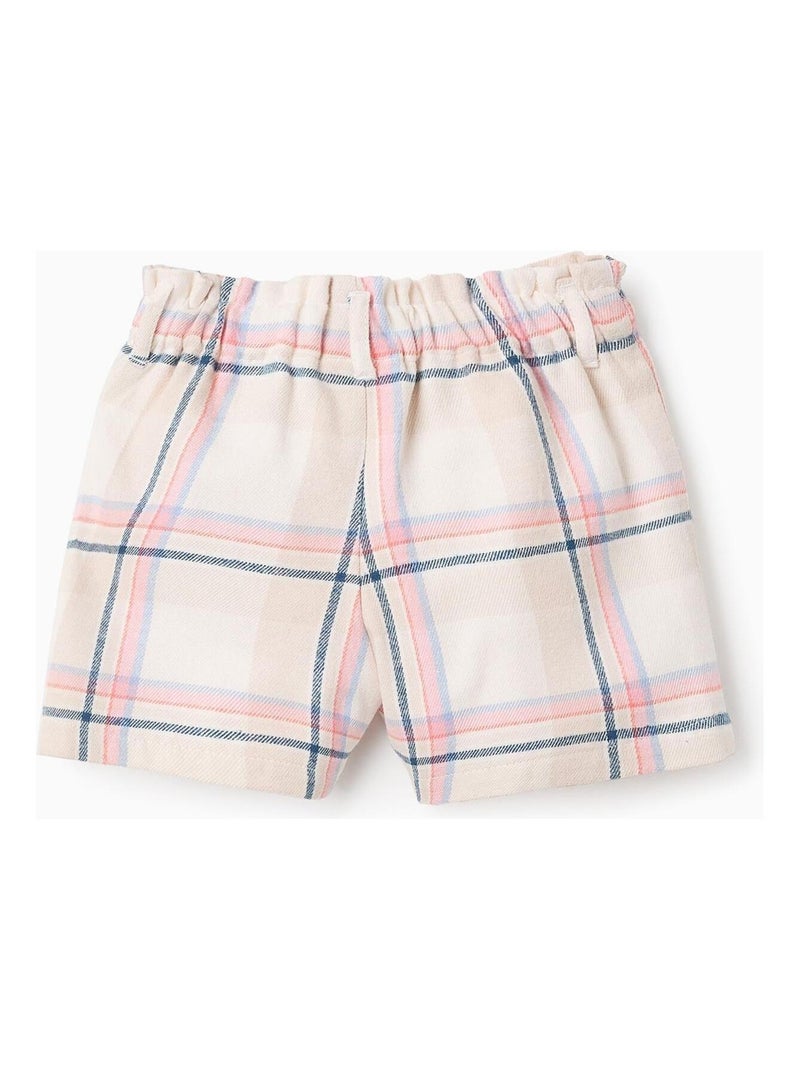 Short 100% coton, écossais ART ATTACK Beige clair - Kiabi