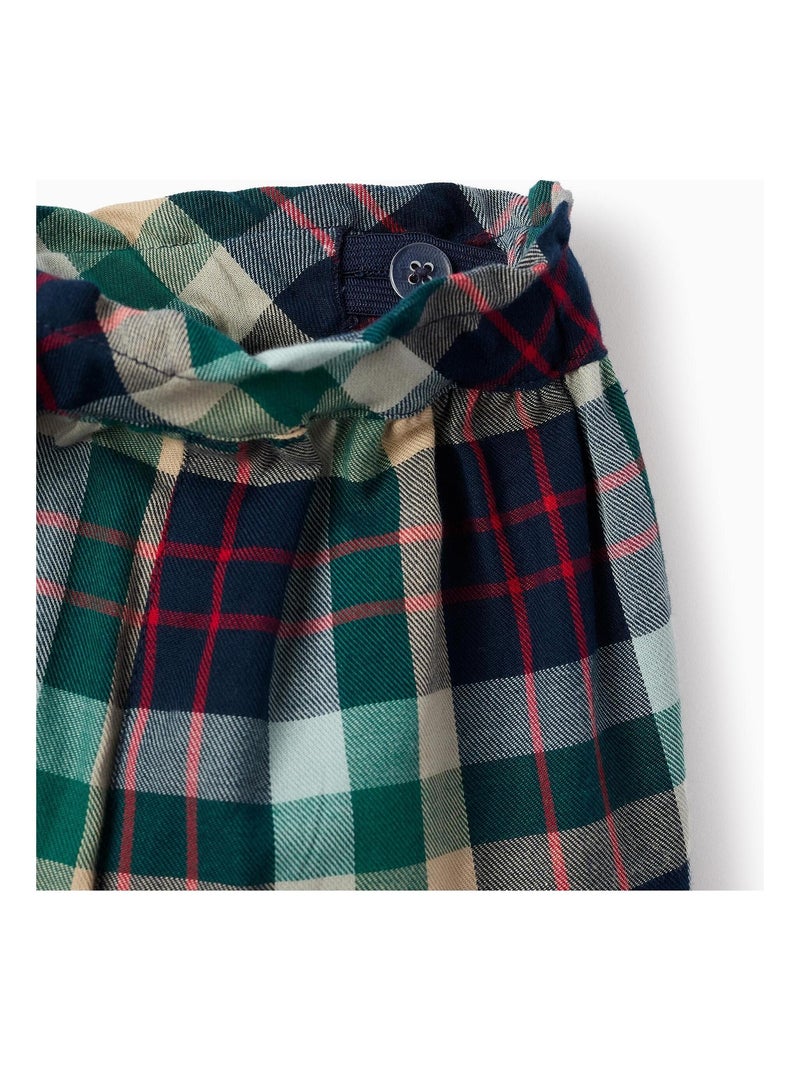 Short 100% coton, écossais NOËL Bleu Vert - Kiabi