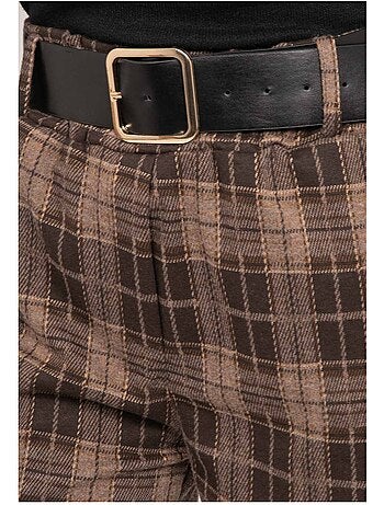 Short à carreaux ceinturé xeline