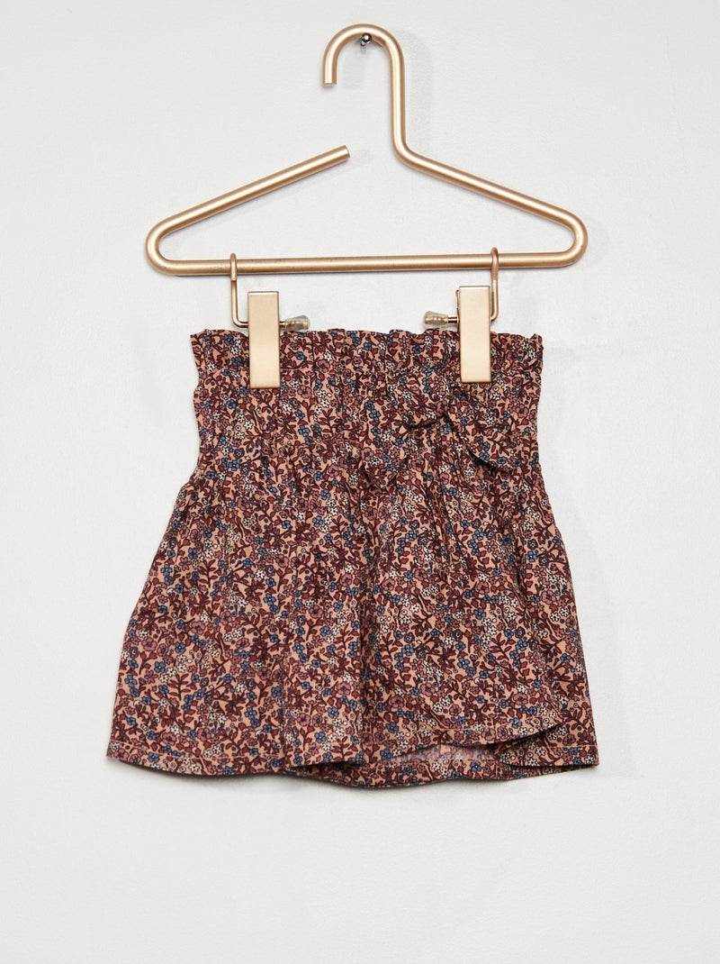 Short à fleurs rose/bleu - Kiabi