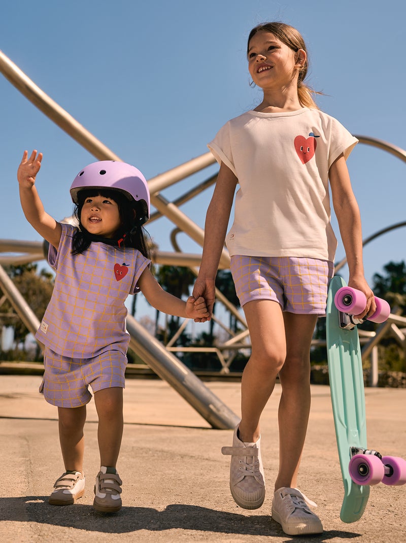 Short à imprimé - Grafik Edition Violet - Kiabi