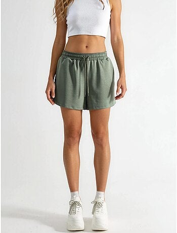 Short à jambes larges et taille mi-haute avec cordon de serrage busem
