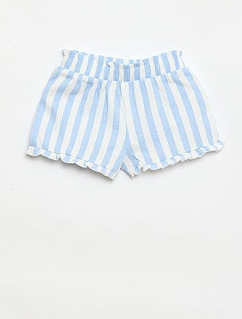 Short à motif avec base volantée