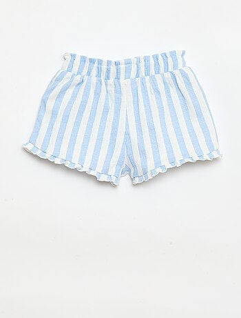 Short à motif avec base volantée