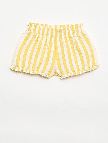 Short à motif avec base volantée