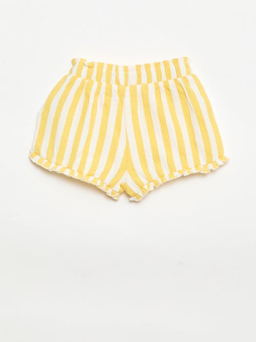 Short à motif avec base volantée - Kiabi