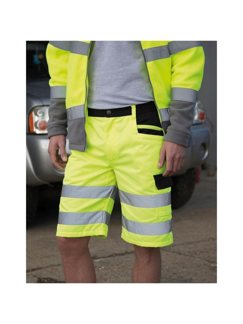 Short à poches - result safe-guard Jaune fluo - Kiabi