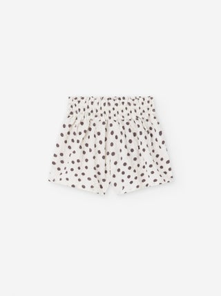 Short à Pois Tissu Froissé
