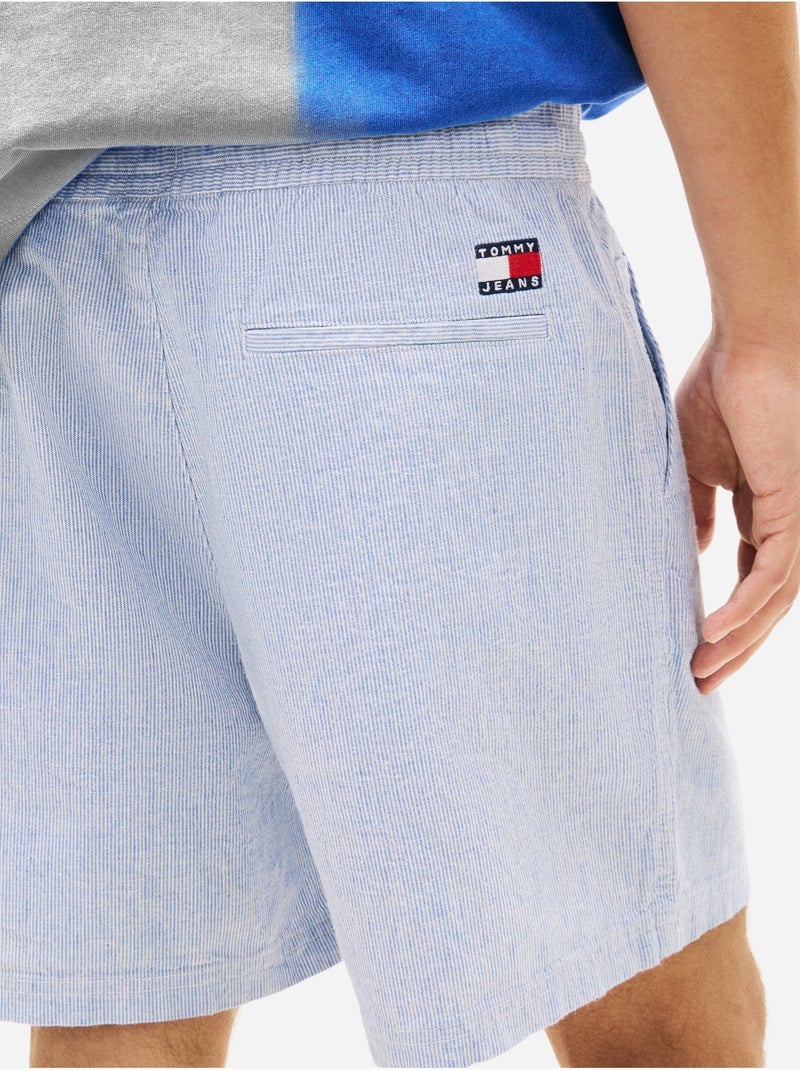 Short à rayures - Tommy jeans Bleu clair - Kiabi