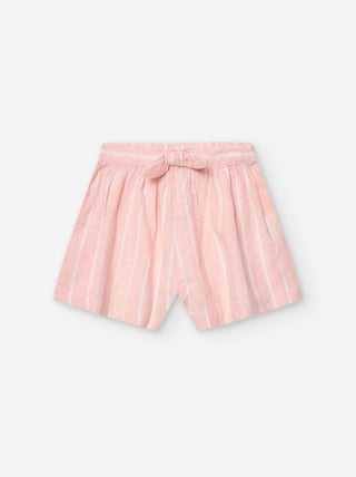 Short à Rayures avec Nœud
