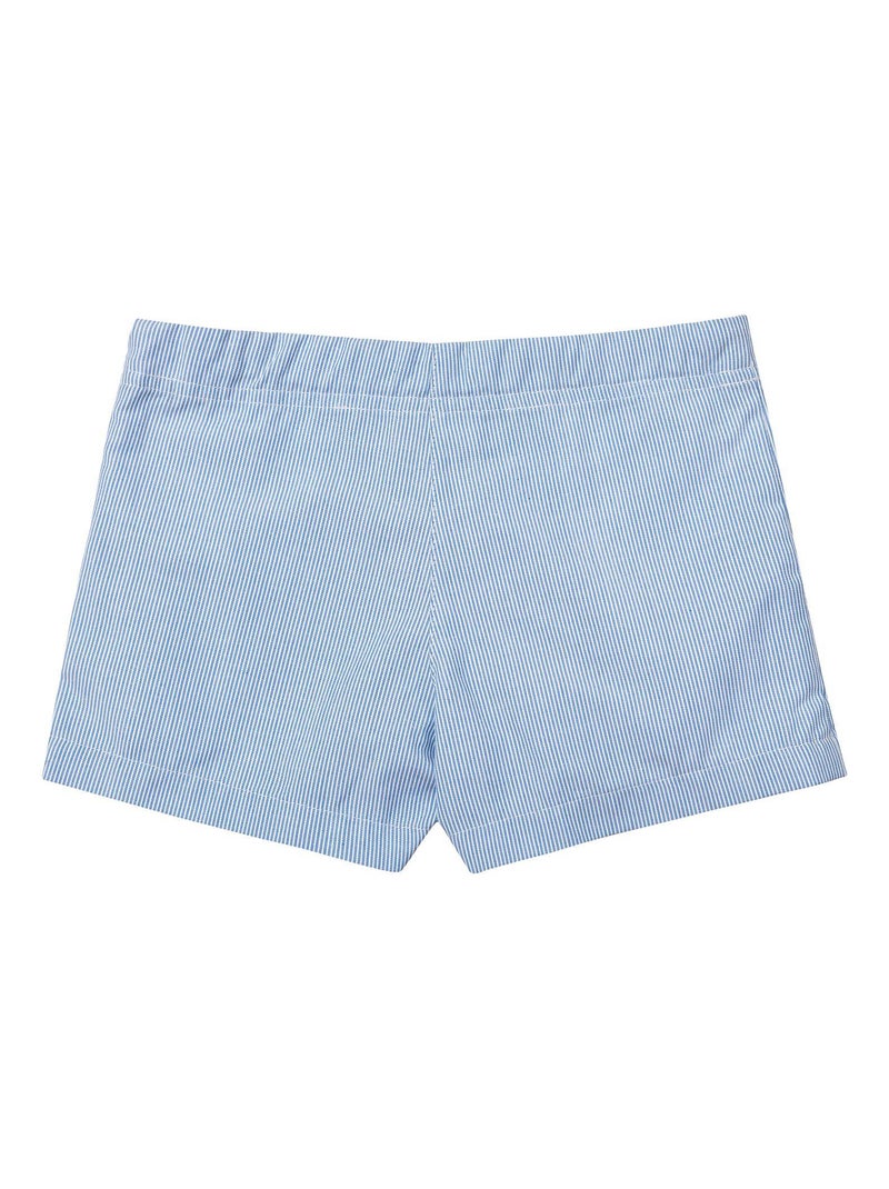 Short  à Rayures  et  à Pompons  ANGIE - La Faute à Voltaire Blanc Bleu ciel - Kiabi