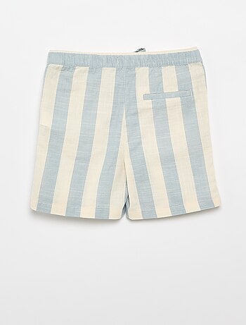 Short à rayures et taille élastiquée