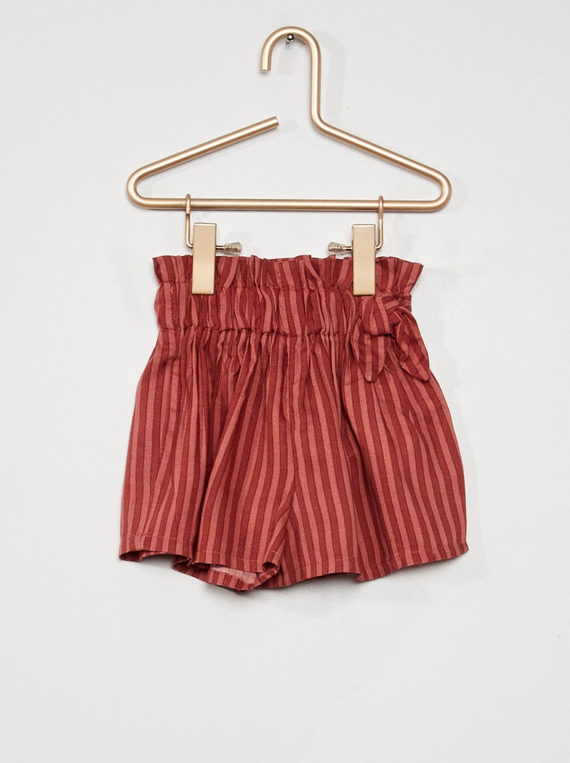 Short à rayures rose rayé - Kiabi
