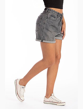 Short à revers en denim taille haute VERON